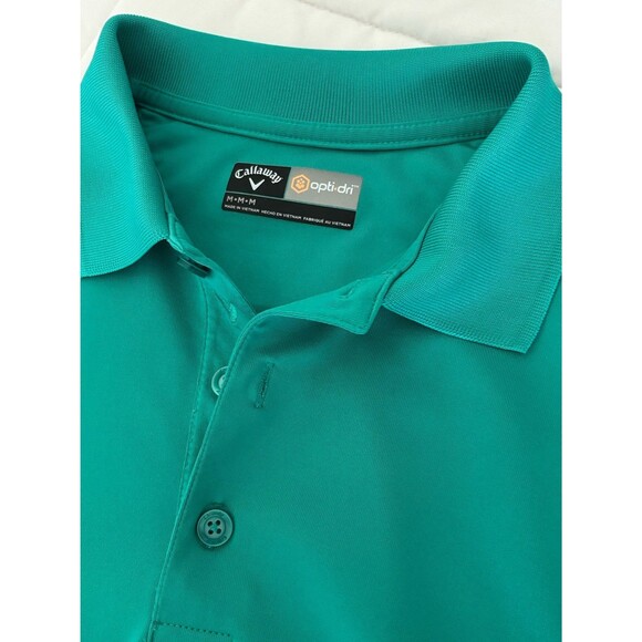 Callaway Opti Dri‎ Aquamarine Golf Polo Shirt Size Medium - Picture 1 of 9